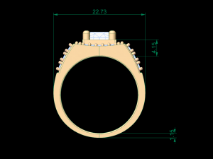 men ring with diamond Model Cetak 3D