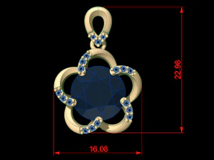 flower pendant 3D Print Model