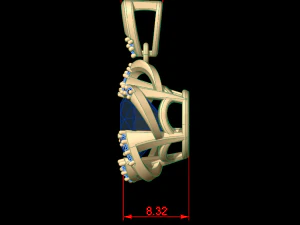 flower pendant 3D Print Model