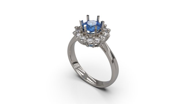 women solitare ring 21 Model do druku 3D .c4d .max .obj .3ds .fbx .stl .blend 