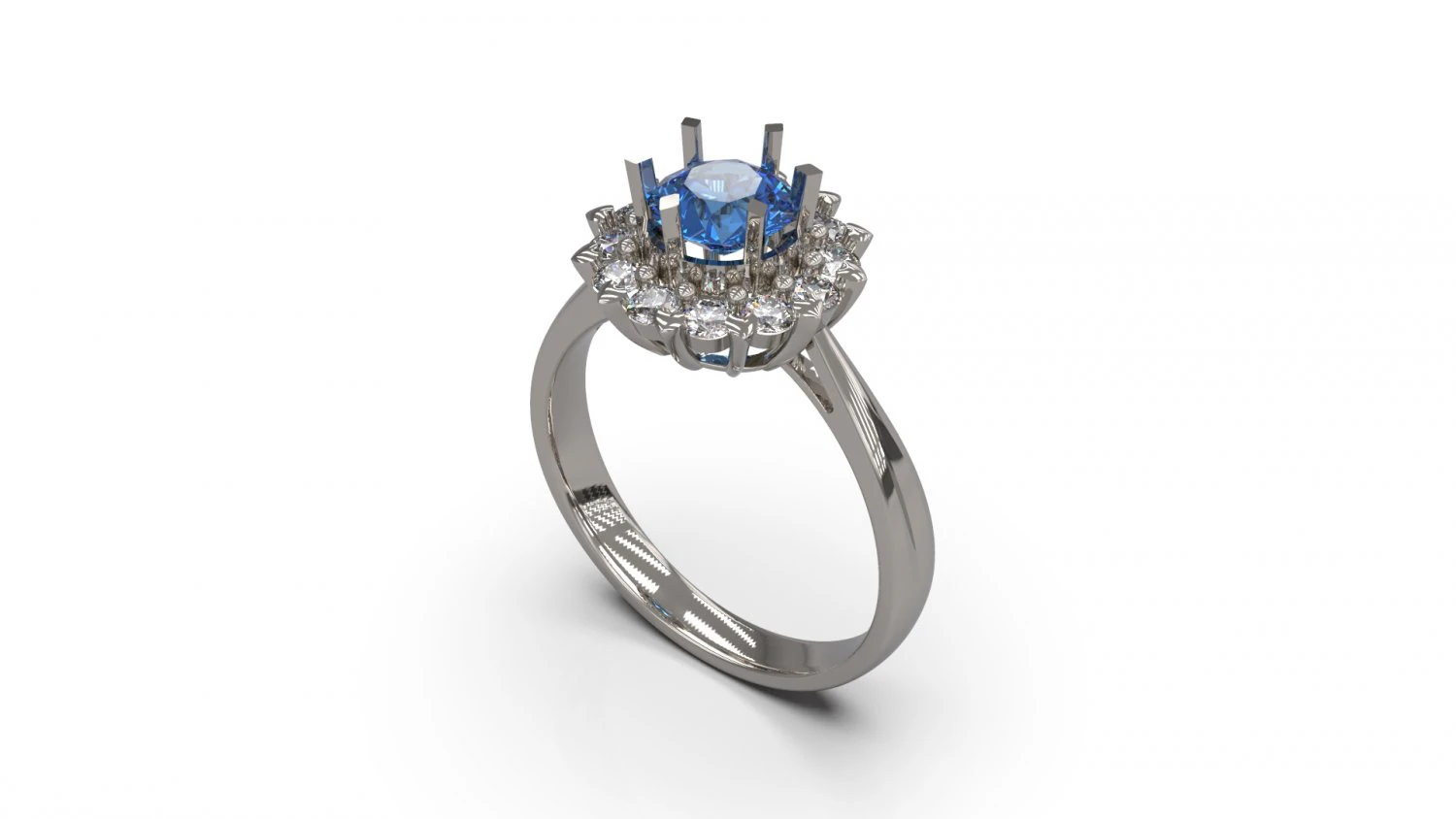 women solitare ring 21 3D Print Model .c4d .max .obj .3ds .fbx .stl .blend