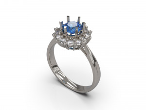women solitare ring 21 3D Print Model