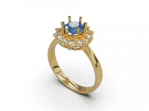 women solitare ring 21 3D Print Model
