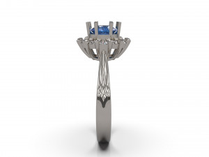 women solitare ring 21 Model do druku 3D