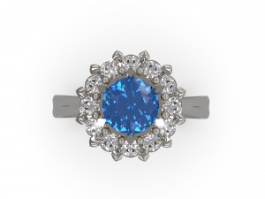 women solitare ring 21 Model do druku 3D
