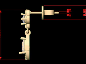 earring 01 3D Print Model