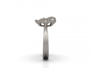 women solitare ring 22 Model do druku 3D