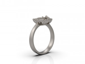 women solitare ring 22 Model do druku 3D
