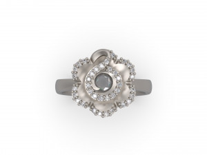 women solitare ring 22 Model do druku 3D