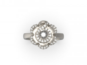 women solitare ring 22 Model do druku 3D