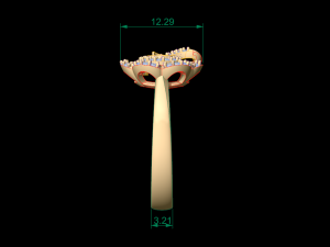 women solitare ring 22 Model do druku 3D