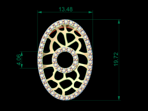 oval pendant 01 Modello di stampa 3D