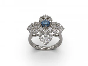 여성 솔리테어 반지 23 3D 프린트 모델