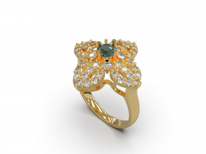 women solitare ring 23 3D Baskı Modeli