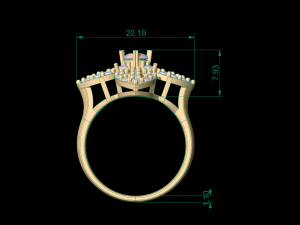 women solitare ring 23 3D Baskı Modeli