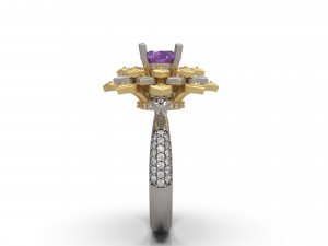 flower ring 02 3D Принт Модель