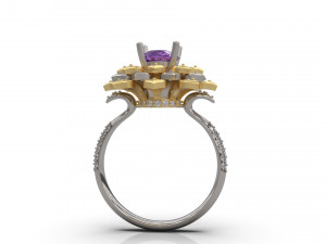 flower ring 02 3D Принт Модель