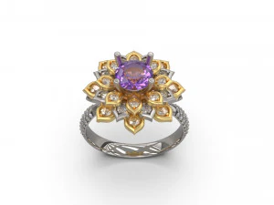 flower ring 02 3D Print Model