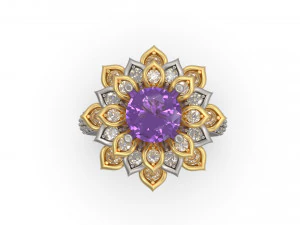 flower ring 02 3D Print Model