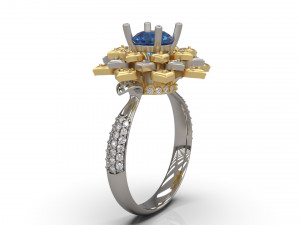 flower ring 02 3D Принт Модель