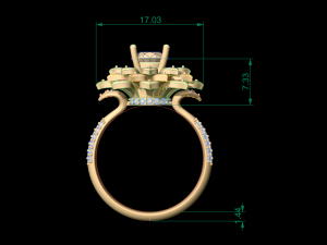 flower ring 02 3D Принт Модель