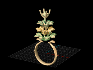 flower ring 02 3D Принт Модель