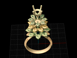 flower ring 02 3D Принт Модель
