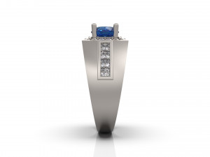 man ring with diamond 10 Modello di stampa 3D