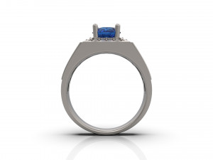 man ring with diamond 10 Modello di stampa 3D