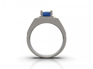 man ring with diamond 10 3D Print Model