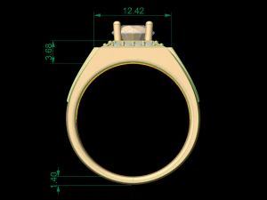 man ring with diamond 10 3D Print Model