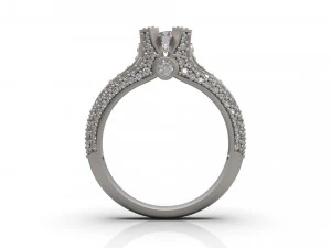 woman solitaire ring 07 3D Print Model