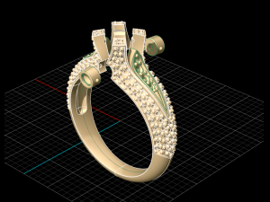 woman solitaire ring 07 Model do druku 3D