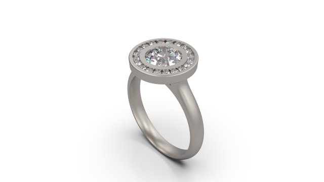 woman solitaire ring 24 3D Print Model .c4d .max .obj .3ds .fbx .stl .blend 