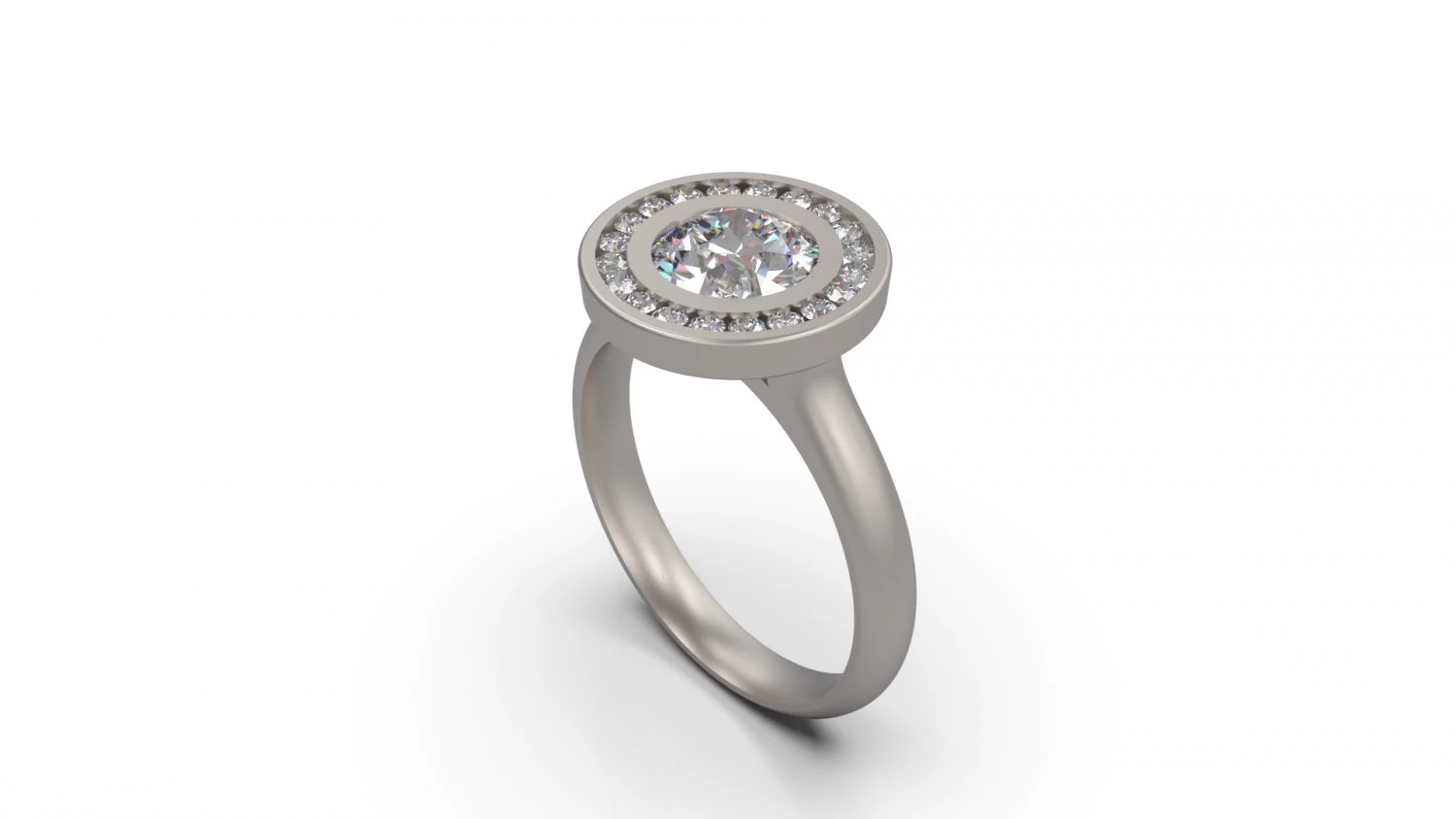 woman solitaire ring 24 3D Print Model .c4d .max .obj .3ds .fbx .stl .blend
