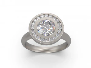 woman solitaire ring 24 3D Print Model