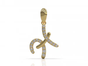 एच पेंडेंट 3D प्रिंट मॉडल