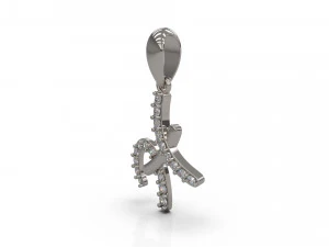 एच पेंडेंट 3D प्रिंट मॉडल