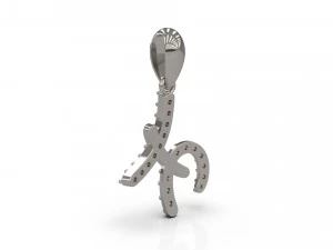 एच पेंडेंट 3D प्रिंट मॉडल