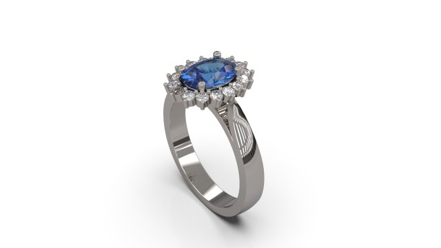 woman solitare ring 28 3D Baskı Modeli .c4d .max .obj .3ds .fbx .stl .blend 