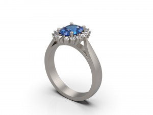 woman solitare ring 28 3D Baskı Modeli