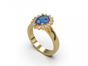 woman solitare ring 28 3D Baskı Modeli
