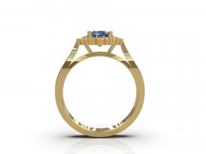 woman solitare ring 28 3D Baskı Modeli