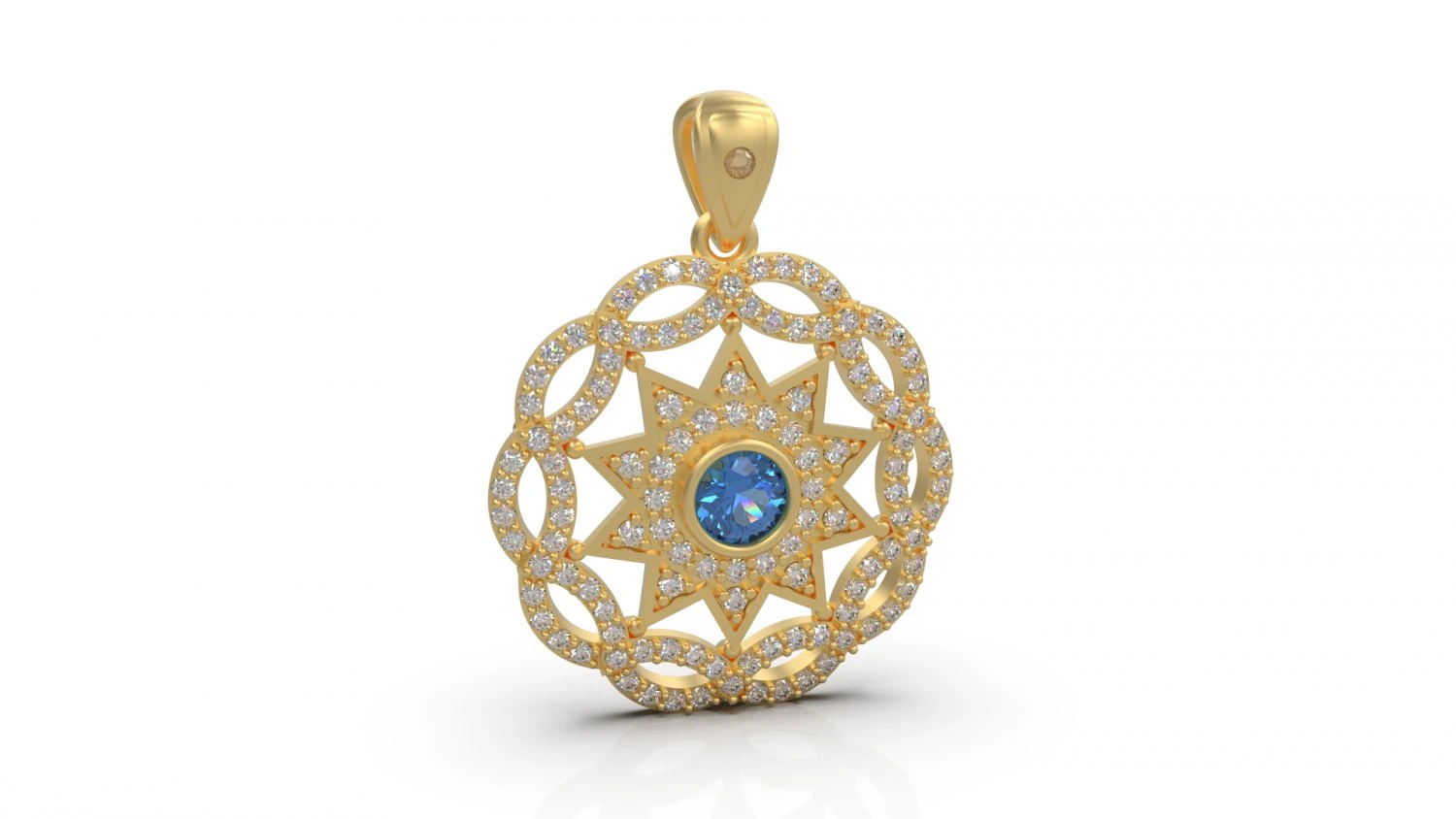 star pendant 08 3D Print Model .c4d .max .obj .3ds .fbx .stl .blend 