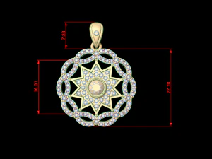 star pendant 08 3D Print Model