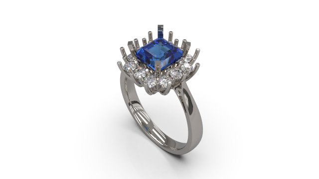 woman solitaire ring 29 3D 打印模型 .c4d .max .obj .3ds .fbx .stl .blend 