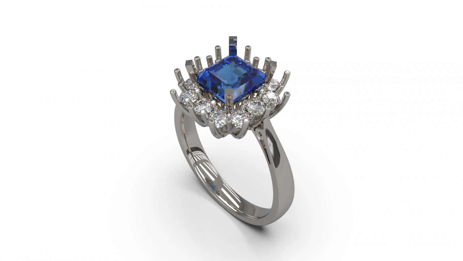 woman solitaire ring 29 3D Print Model .c4d .max .obj .3ds .fbx .stl .blend 