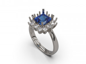 woman solitaire ring 29 3D Print Model