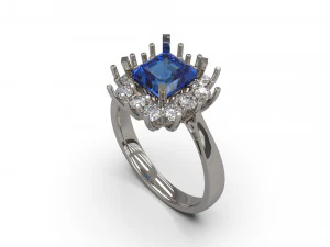 여성 솔리테어 반지 29 3D 프린트 모델