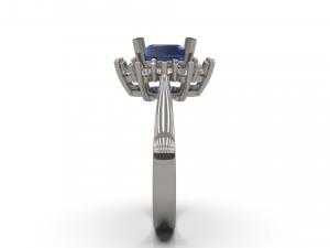 woman solitaire ring 29 3D 打印模型
